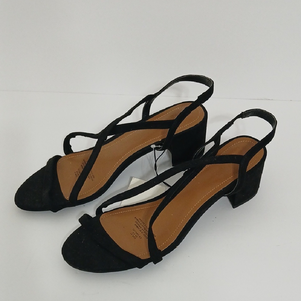 Elegant Black Strappy Women's Heels